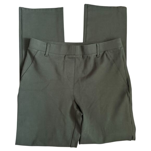 Quince Ultra-Stretch Ponte Straight Leg Pants in Olive Green Size Small Petite - Picture 7 of 13